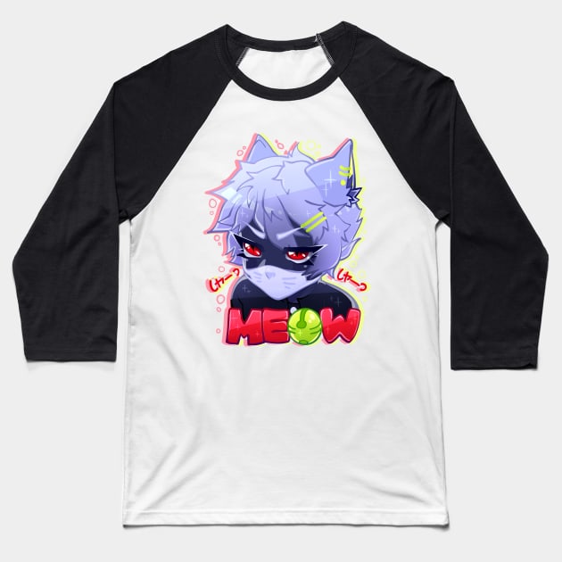 MEOW #2 Baseball T-Shirt by bekkie